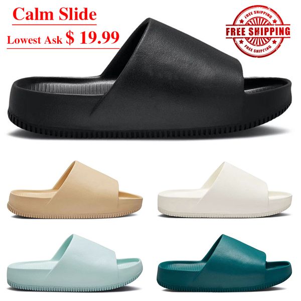 calm slide for men women slipper platform sandals black sail geode teal jade ice sesame outdoor designer mens slides slippers